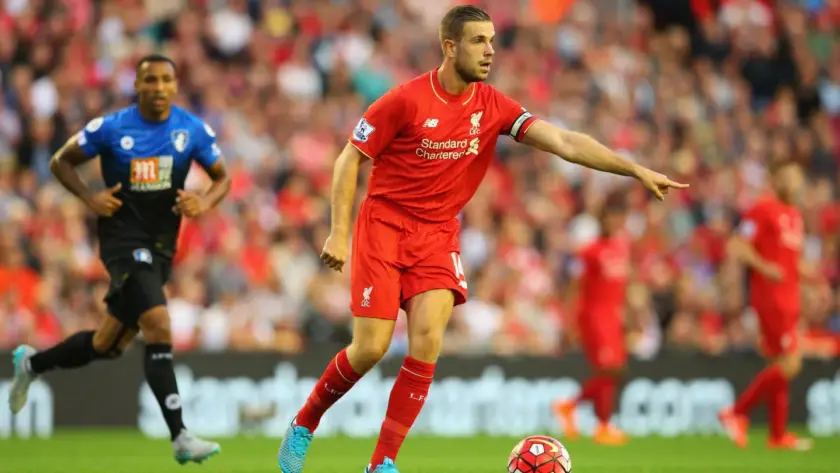 Jordan Henderson on pitch