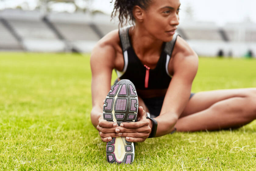 Woman Stretching foot